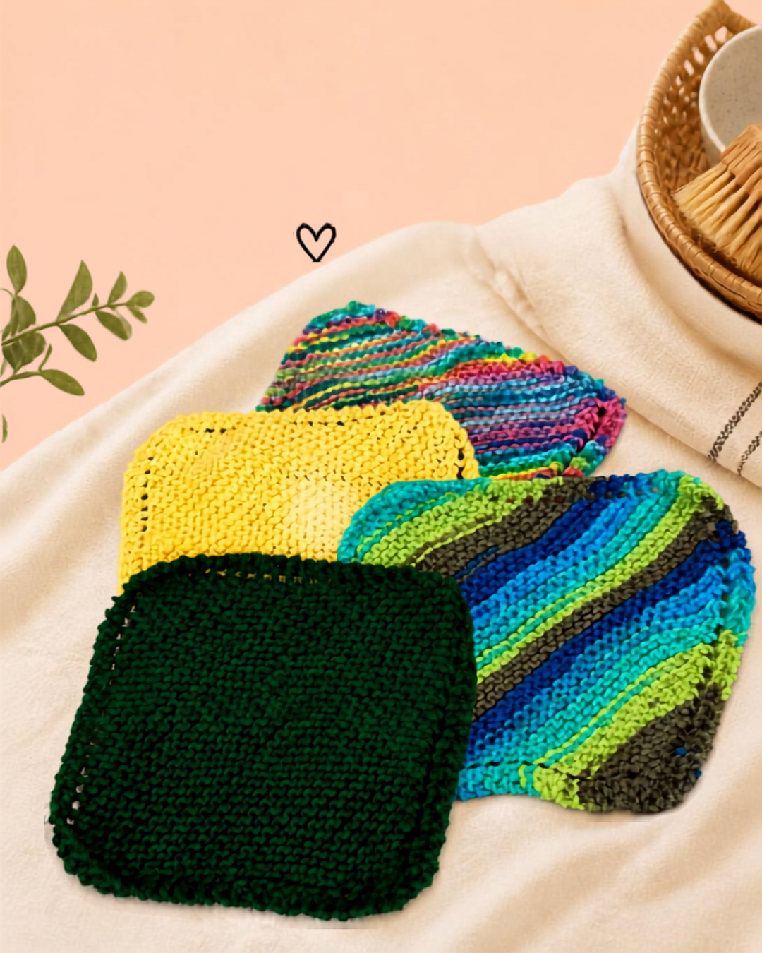 Hand Knitted Cotton Dish Cloth
