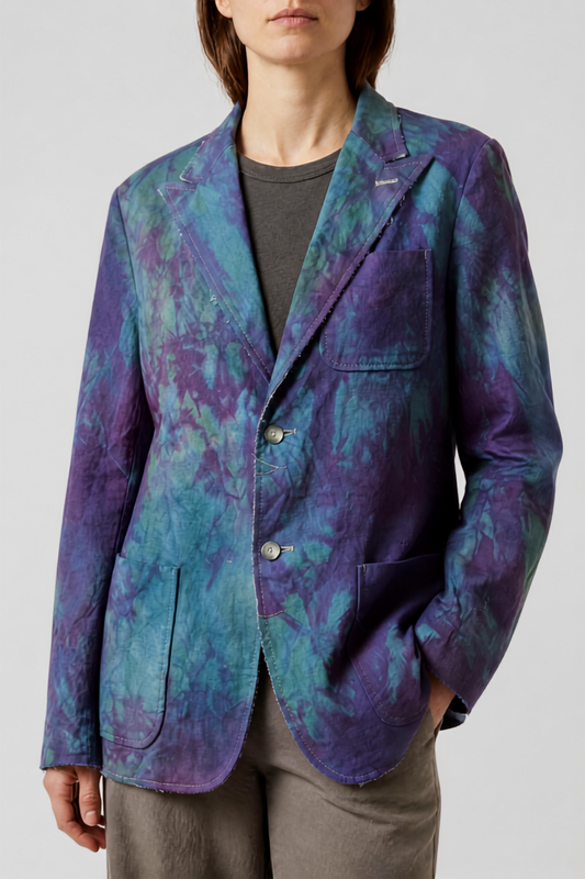 Distressed Over-dyed Blazer