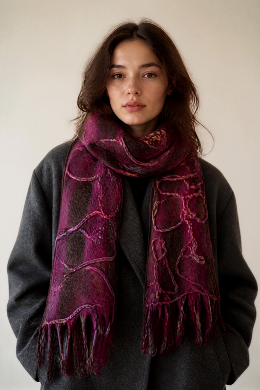 Felt Scarf Spider Web