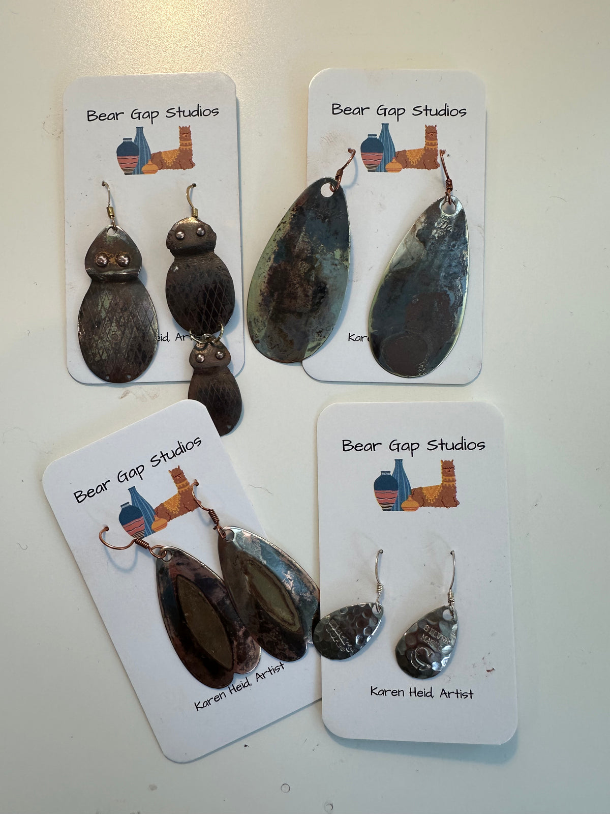 Hand-Crafted Earrings, Salvaged Fishing Lure Earrings