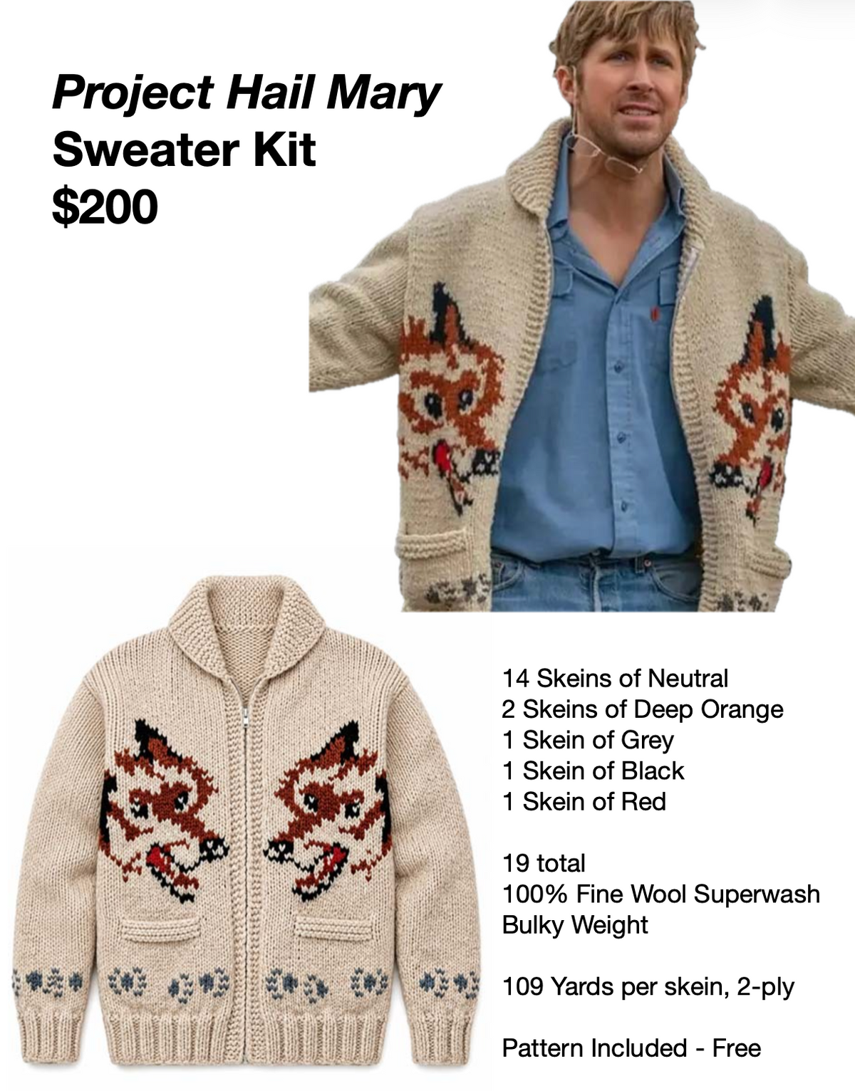 Project Hail Mary Sweater Kit