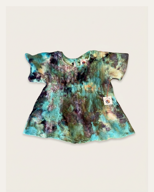 Ice Dyed Pin Tuck Blouse