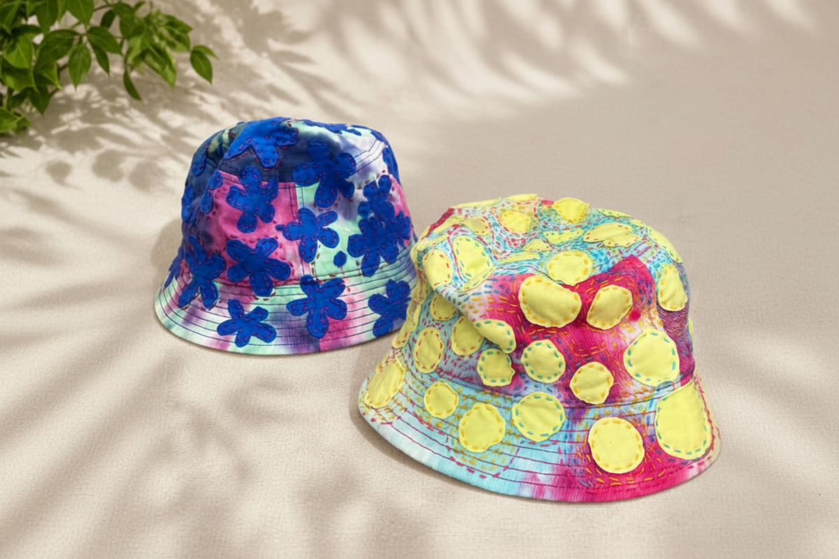 Hand-stitched Bucket Hats, Appliqué